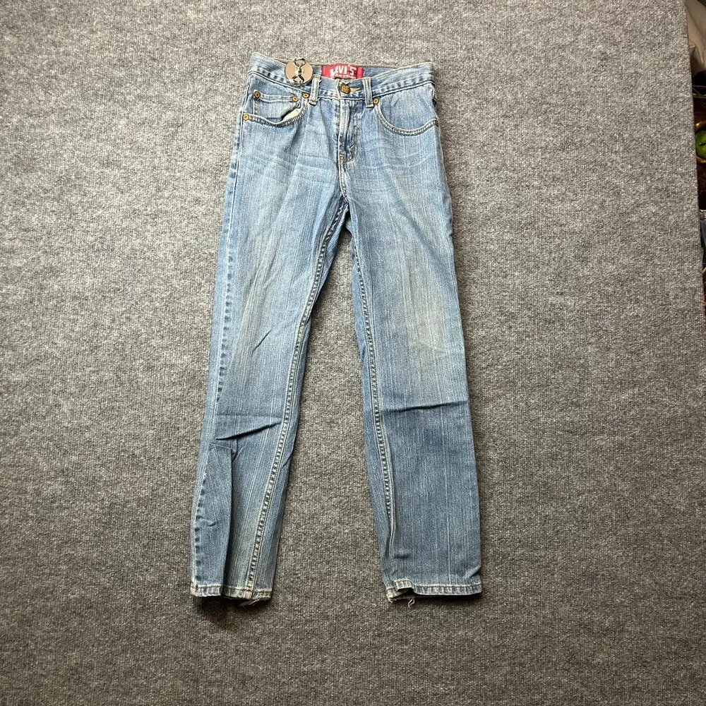 Levi's‎ 514 Slim Straight Jeans Kids Boys 12 REG Blue Denim Stretch Fit - 26X25